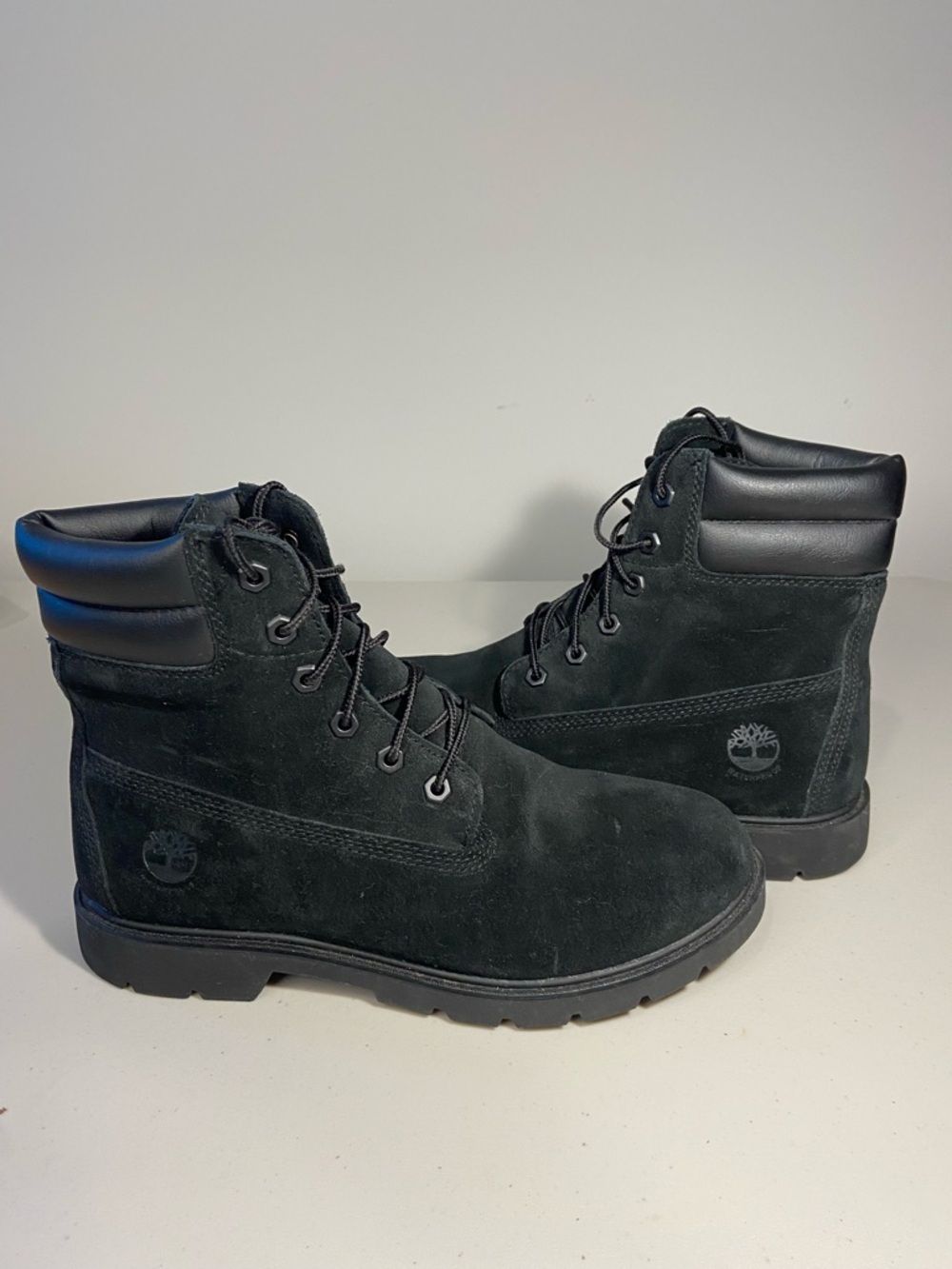 Timberland Women’s Black Suede Linden Woods Waterproof BootsSZ 10 - Picture 2 of 11